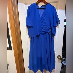 Size 22W Dress With Soft Jacket Royal Blue